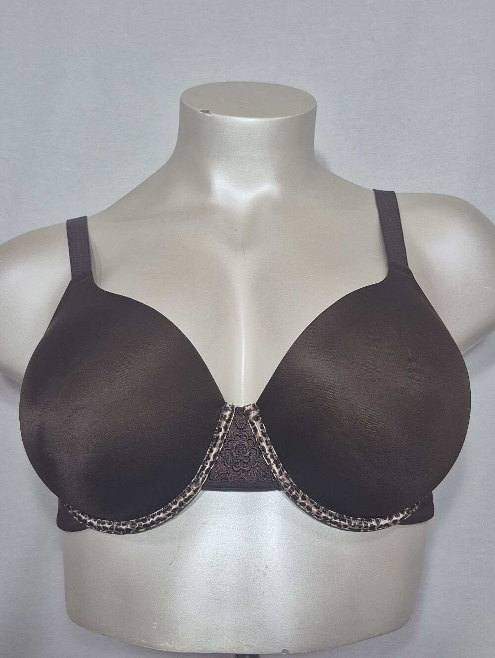 42C Vanity Fair 76380 Back Smoother Full Figure Underwire Bra Brown Animal‎ Prin
